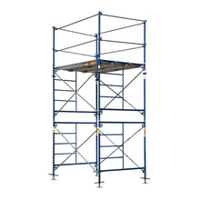 Load image into Gallery viewer, Complete 10 ft high scaffold tower with leveling jacks and 7' platforms
