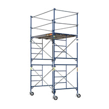 Load image into Gallery viewer,  Complete 10 ft high scaffold tower with casters and 7 ft platforms