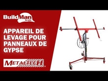 Charger et lire la vidéo dans la visionneuse de la Galerie, Élévateur de panneaux à gypse Buildman avec capacité 200 lbs