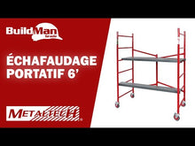 Charger et lire la vidéo dans la visionneuse de la Galerie, Échafaudage utilitaire portatif 6' Buildman