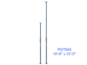 Poteau de Soutien Ajustable No.4 HD (10'-6" à 15'-5") (3.20M à 4.72M) Blanc | No.4 (10'-6" to 15'-5") (3.20M to 4.72M) HD Adjustable Shore Post White