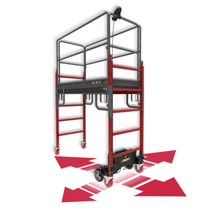 Complete motorized scaffolding system with Buildman™ 6' baker scaffold 