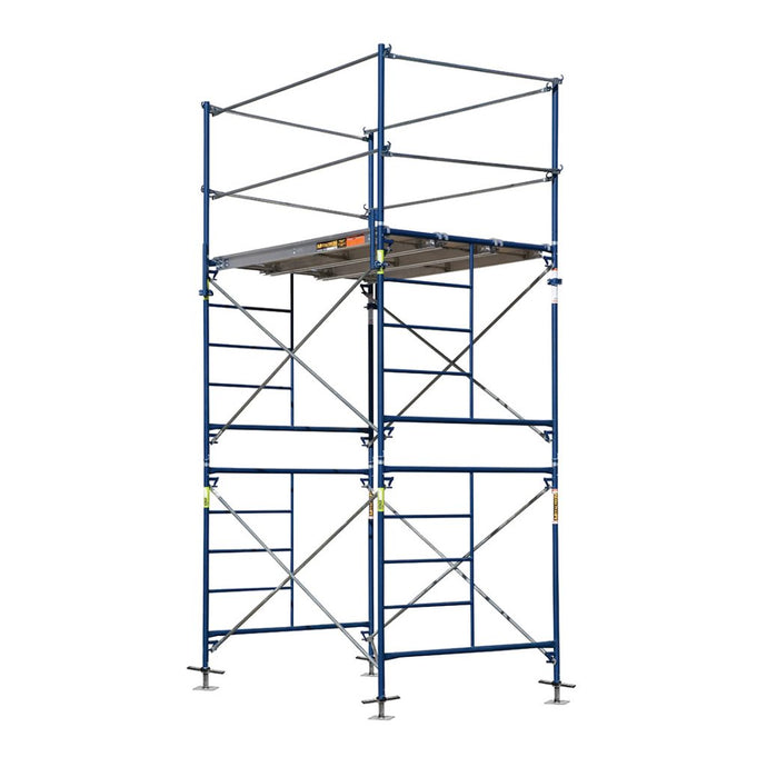 Complete 10 ft high scaffold tower with leveling jacks and 7' platforms